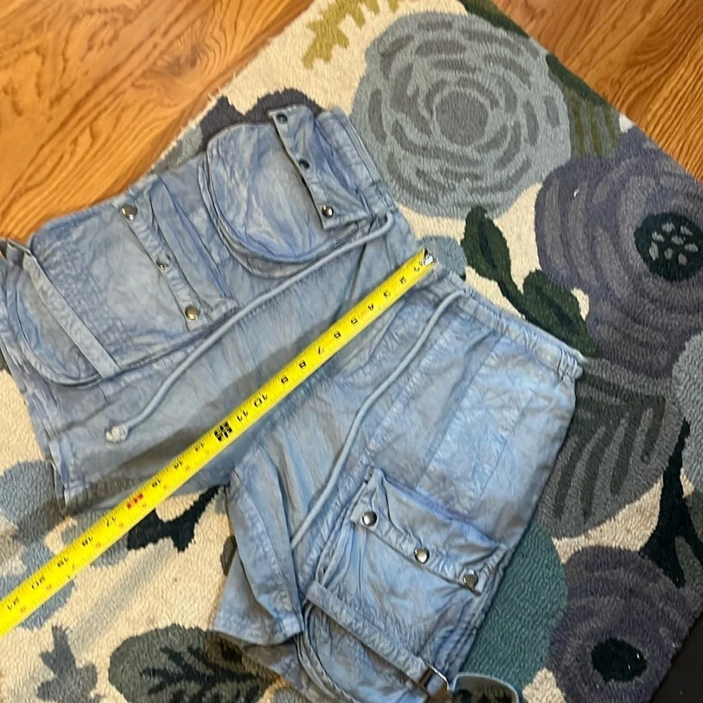 Free People Moon Bay Parachute Shorts in Cashmere Blue Sz Small NWT